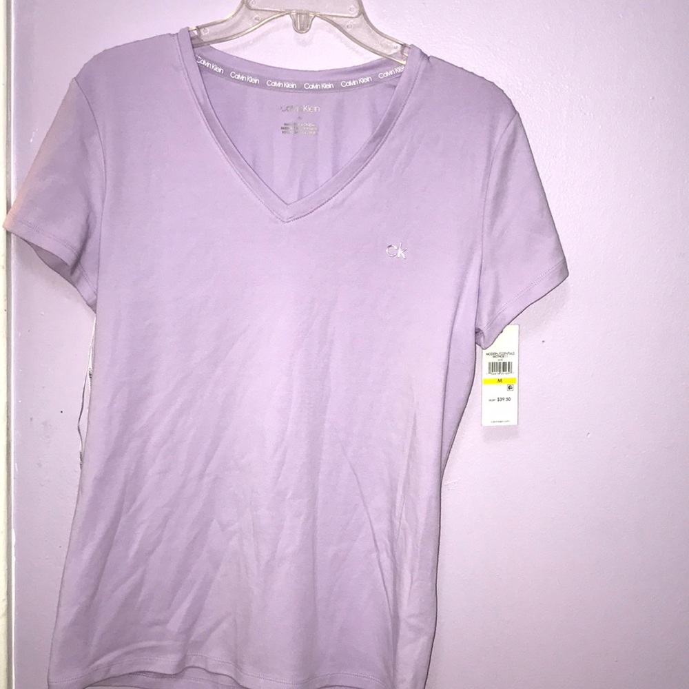 Purple Calvin Klein shirt